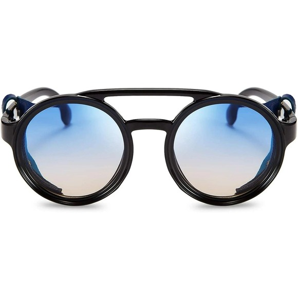 Women Sunglasses Luxury Round Side Shield‎ Hipster Designer Cyber Shades Lentes - Picture 4 of 8